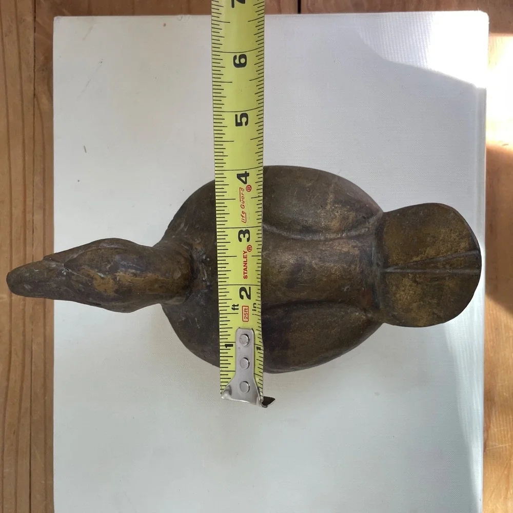 Vintage Brass Duck Trinket Box Metal Bird Figurine Container Japan Mid Century